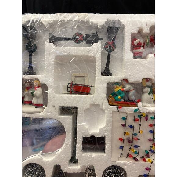 Department 56 Large Set Village Accessories Many Pieces Trees Lights Figurines - Picture 6 of 14